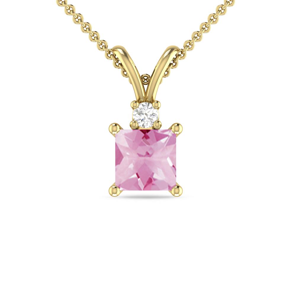 Yellow Gold - Pink Tourmaline