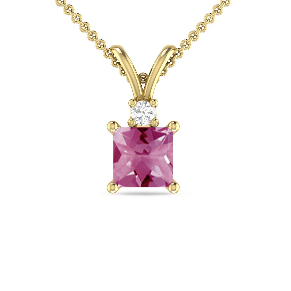 Yellow Gold - Pink Tourmaline