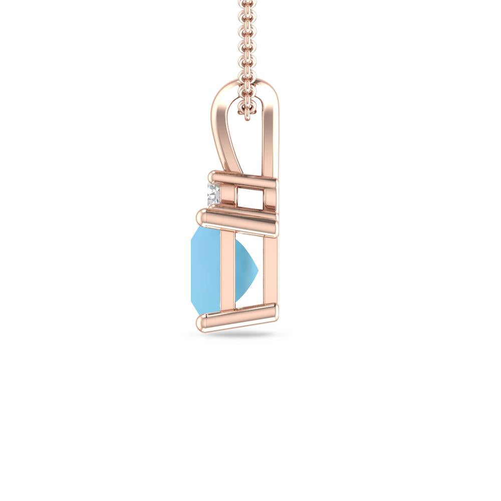 Rose Gold - Blue Topaz