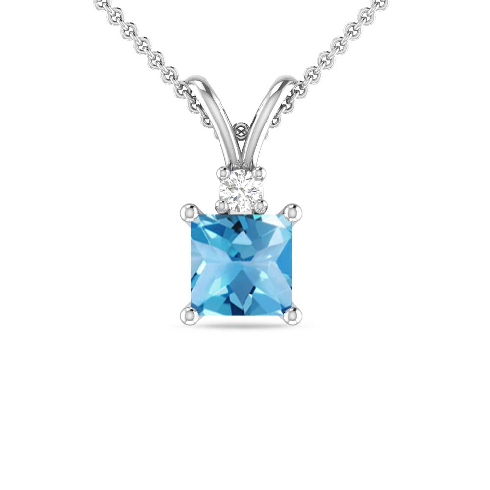 White Gold - Blue Topaz