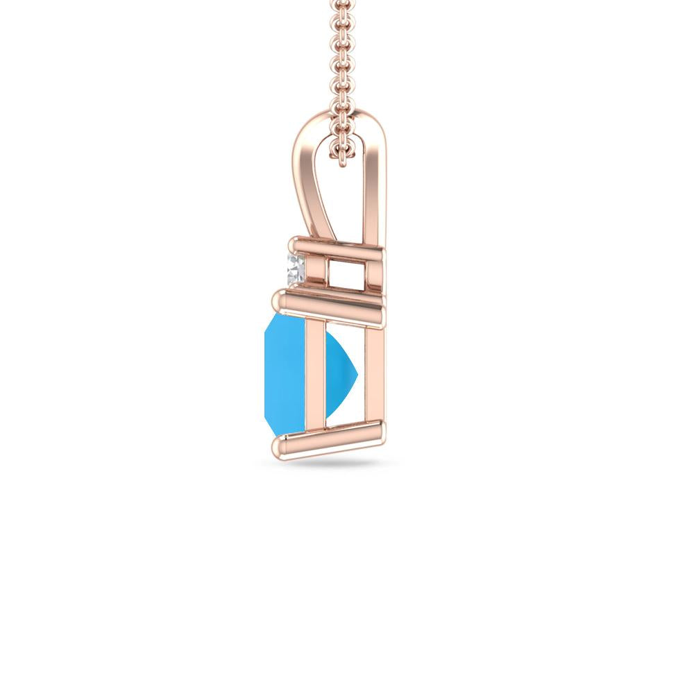 Rose Gold - Blue Topaz