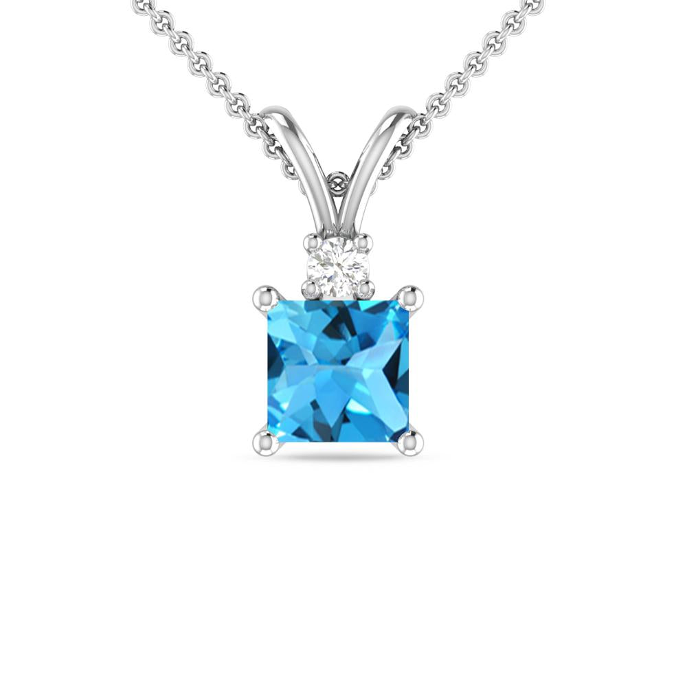 White Gold - Blue Topaz