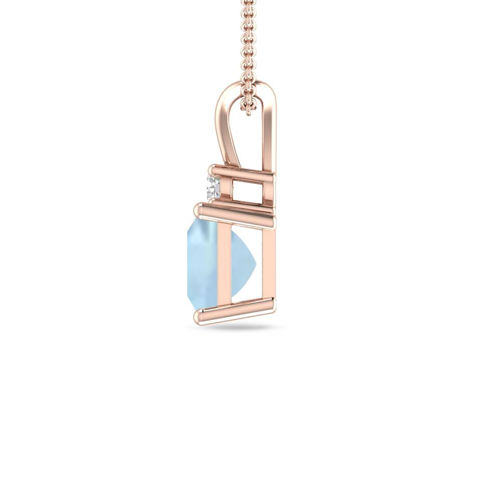 Rose Gold - Aquamarine