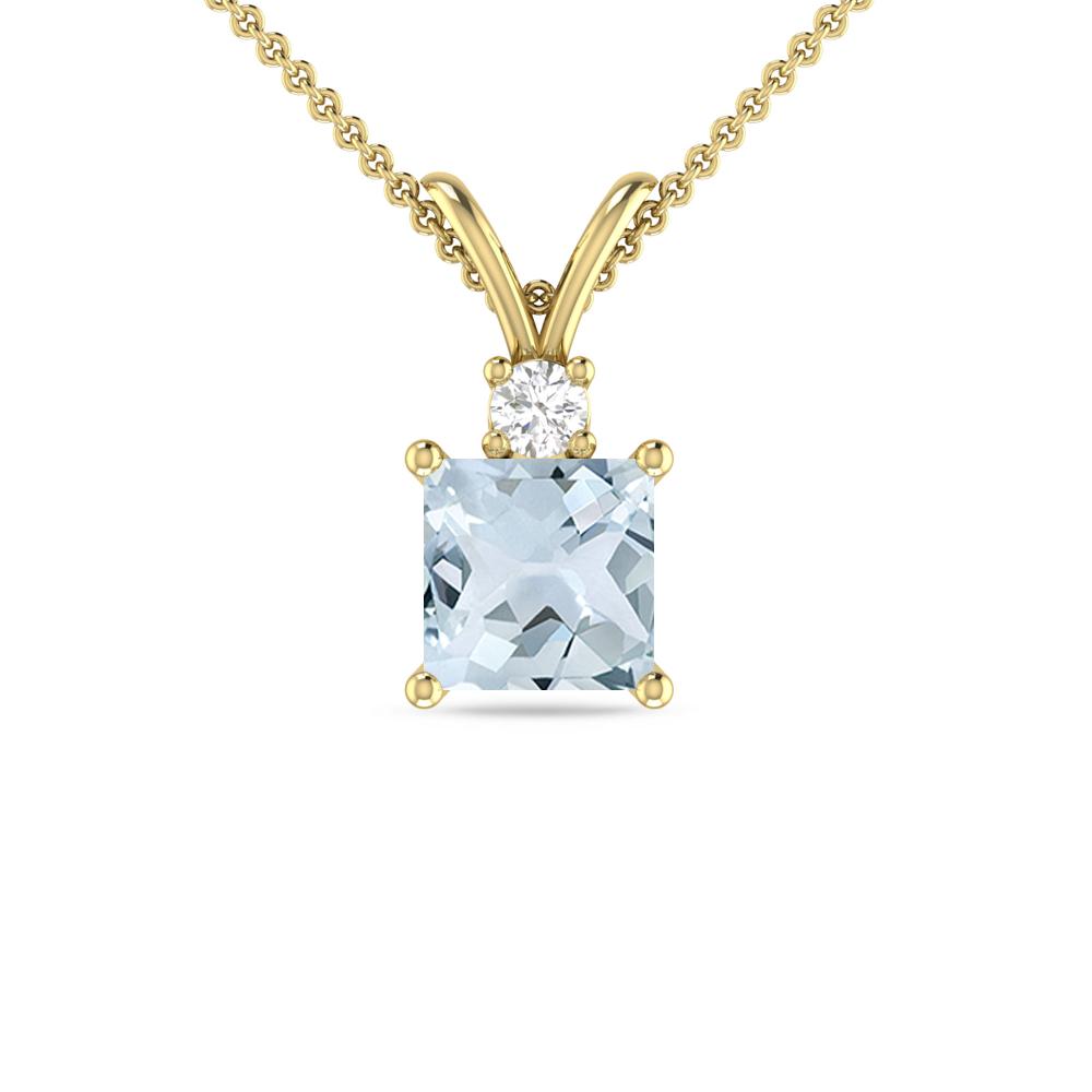 Yellow Gold - Aquamarine