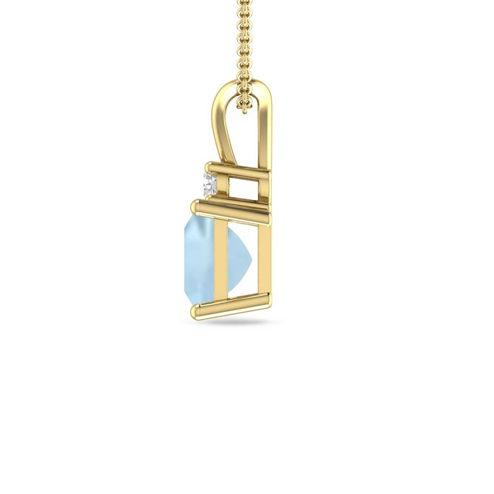 Yellow Gold - Aquamarine