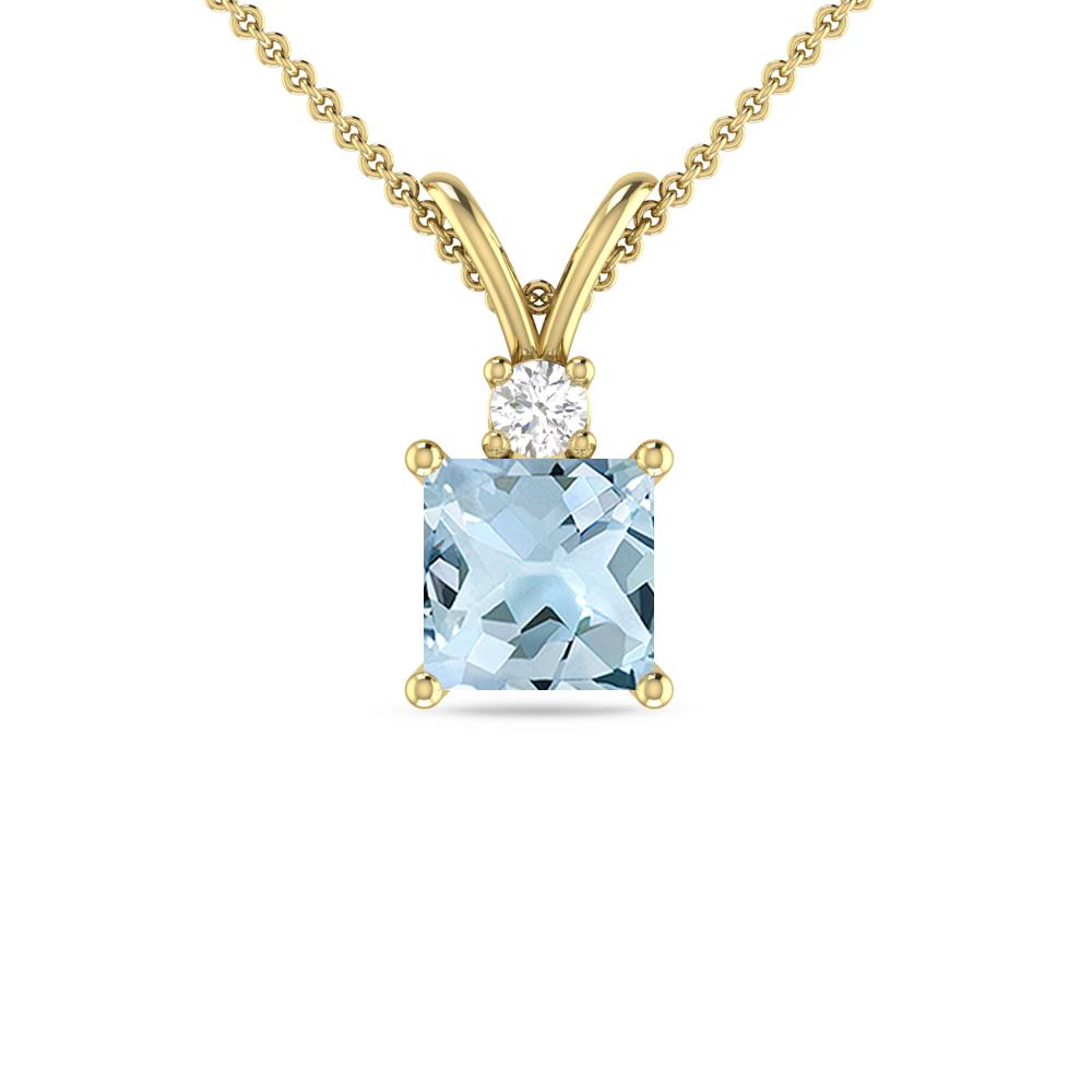 Yellow Gold - Aquamarine