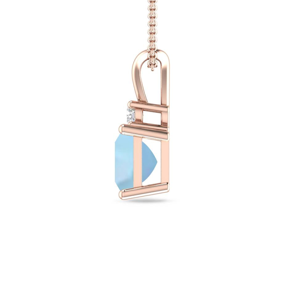 Rose Gold - Aquamarine