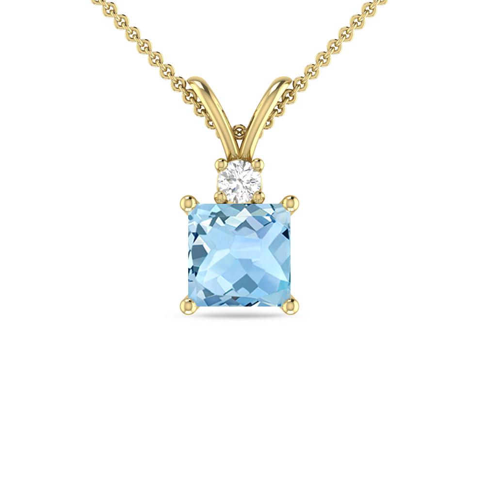 Yellow Gold - Aquamarine