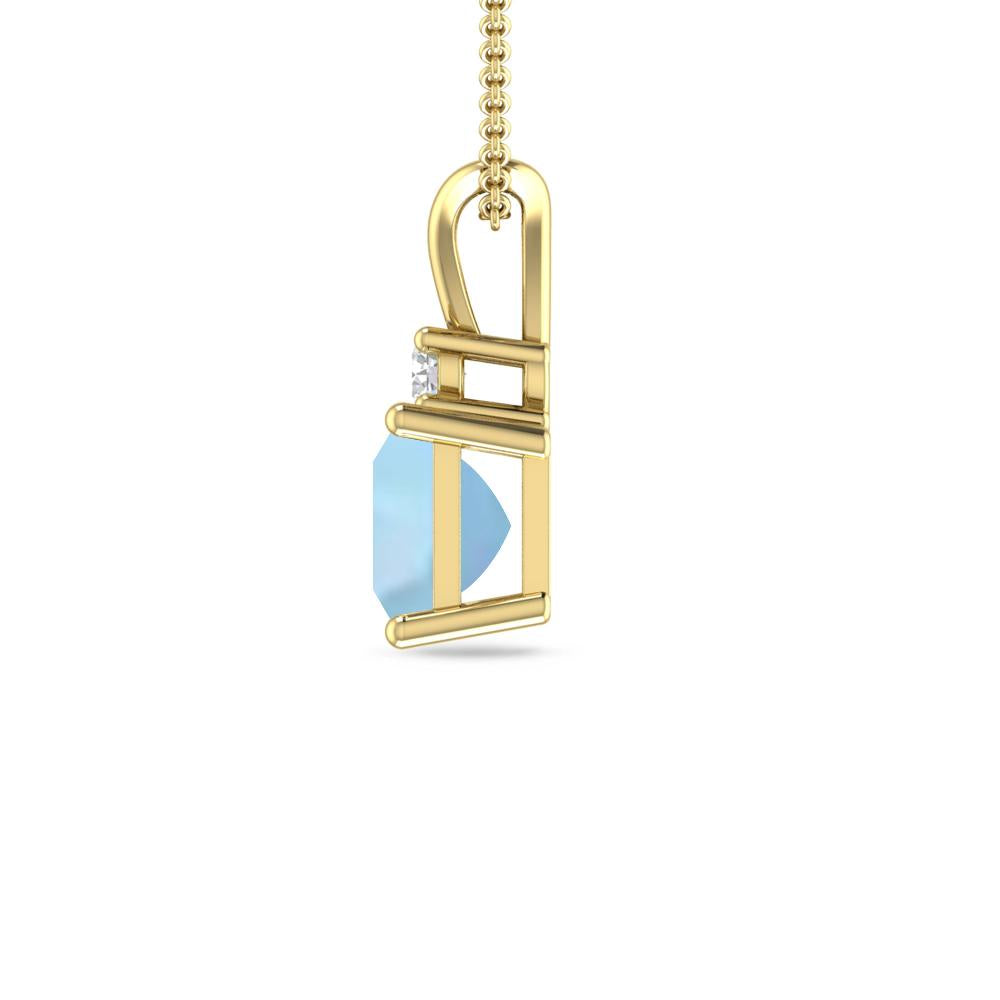 Yellow Gold - Aquamarine