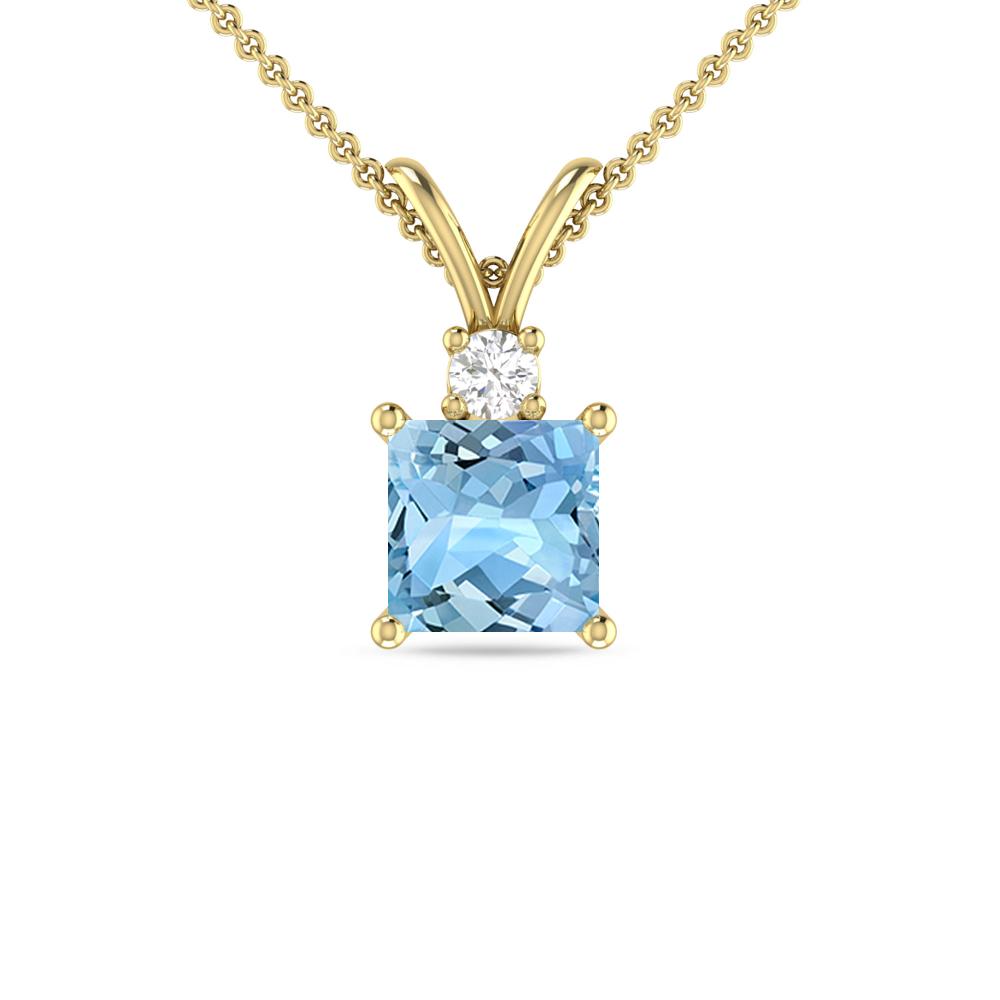 Yellow Gold - Aquamarine