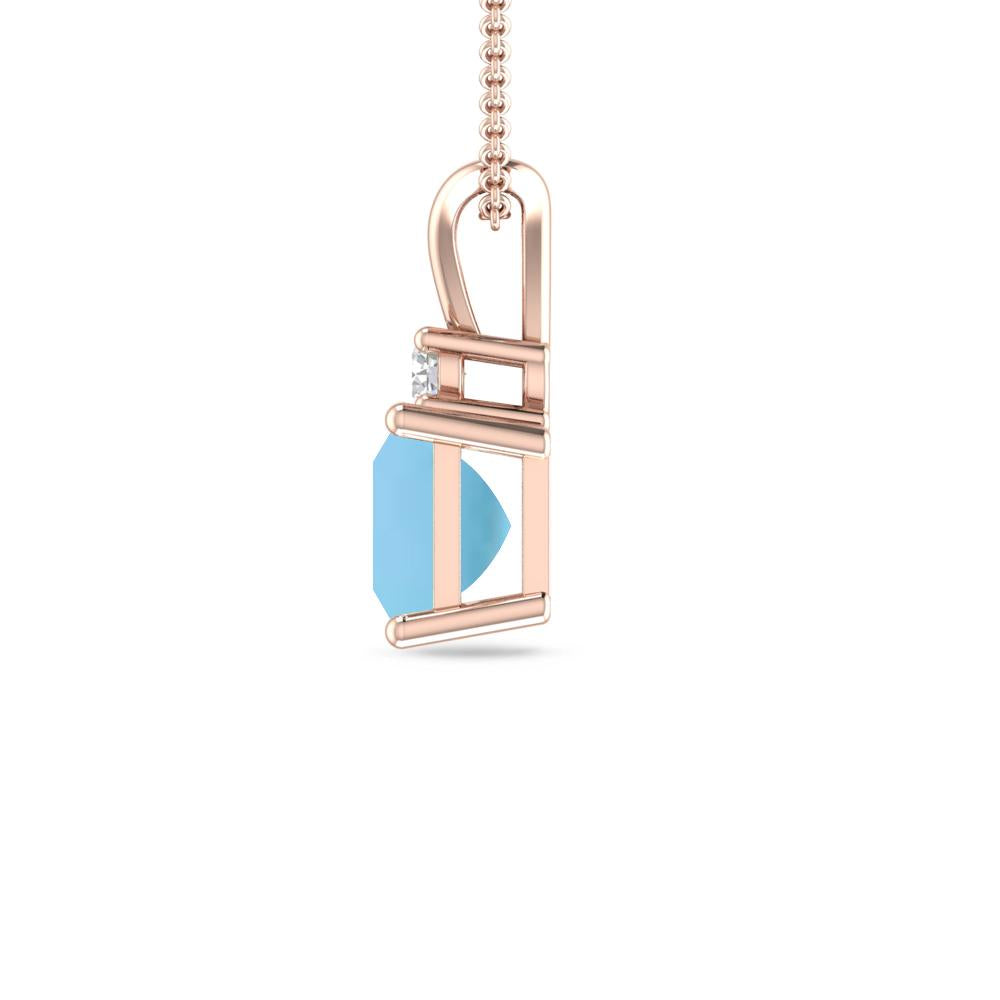 Rose Gold - Blue Topaz