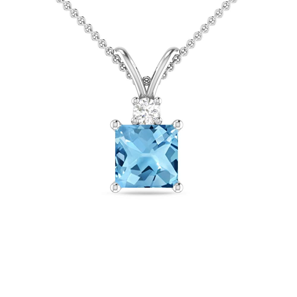 White Gold - Blue Topaz