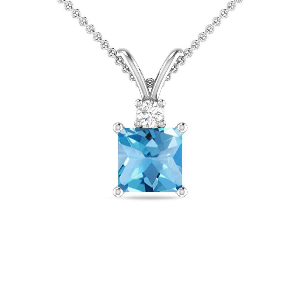 White Gold - Blue Topaz