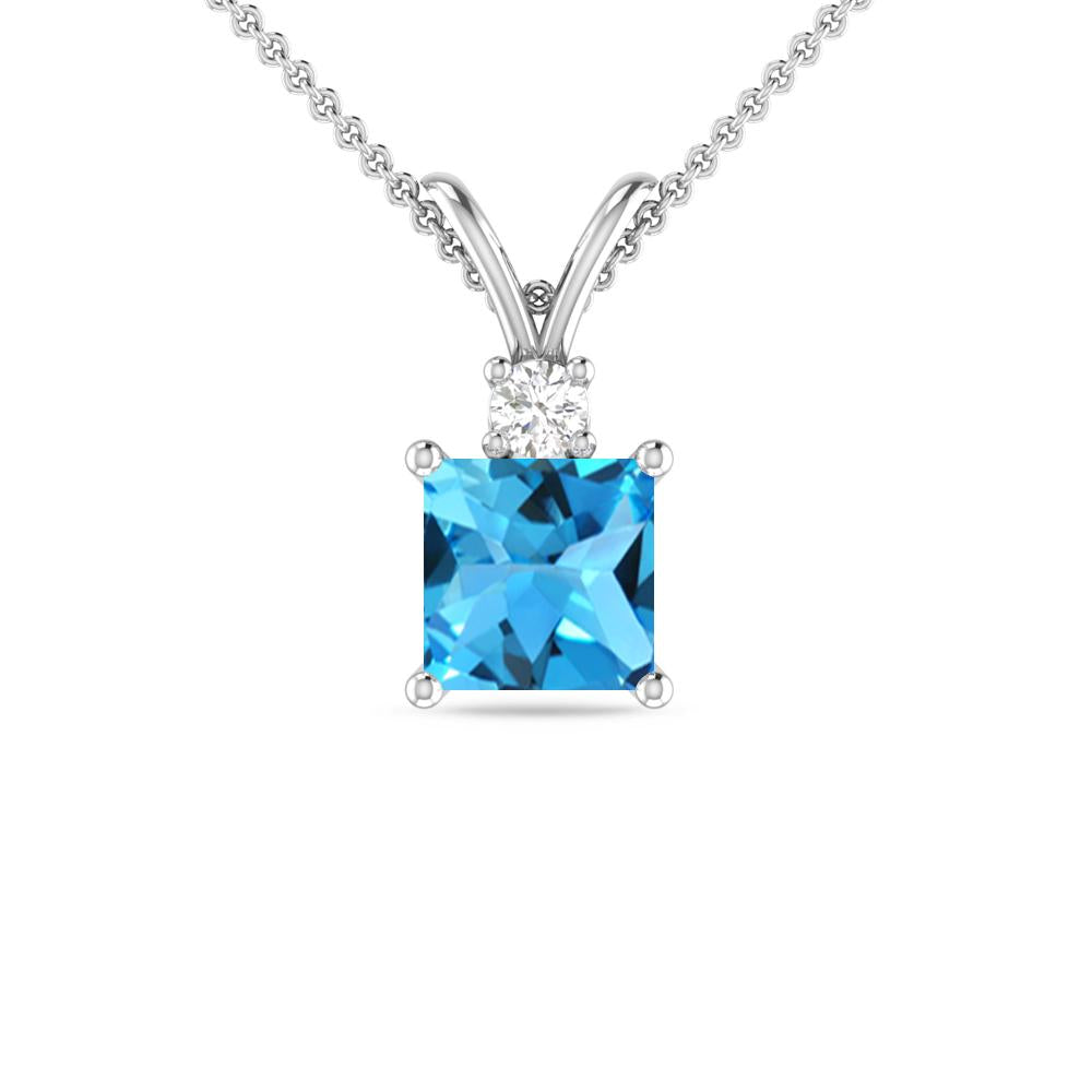 White Gold - Blue Topaz