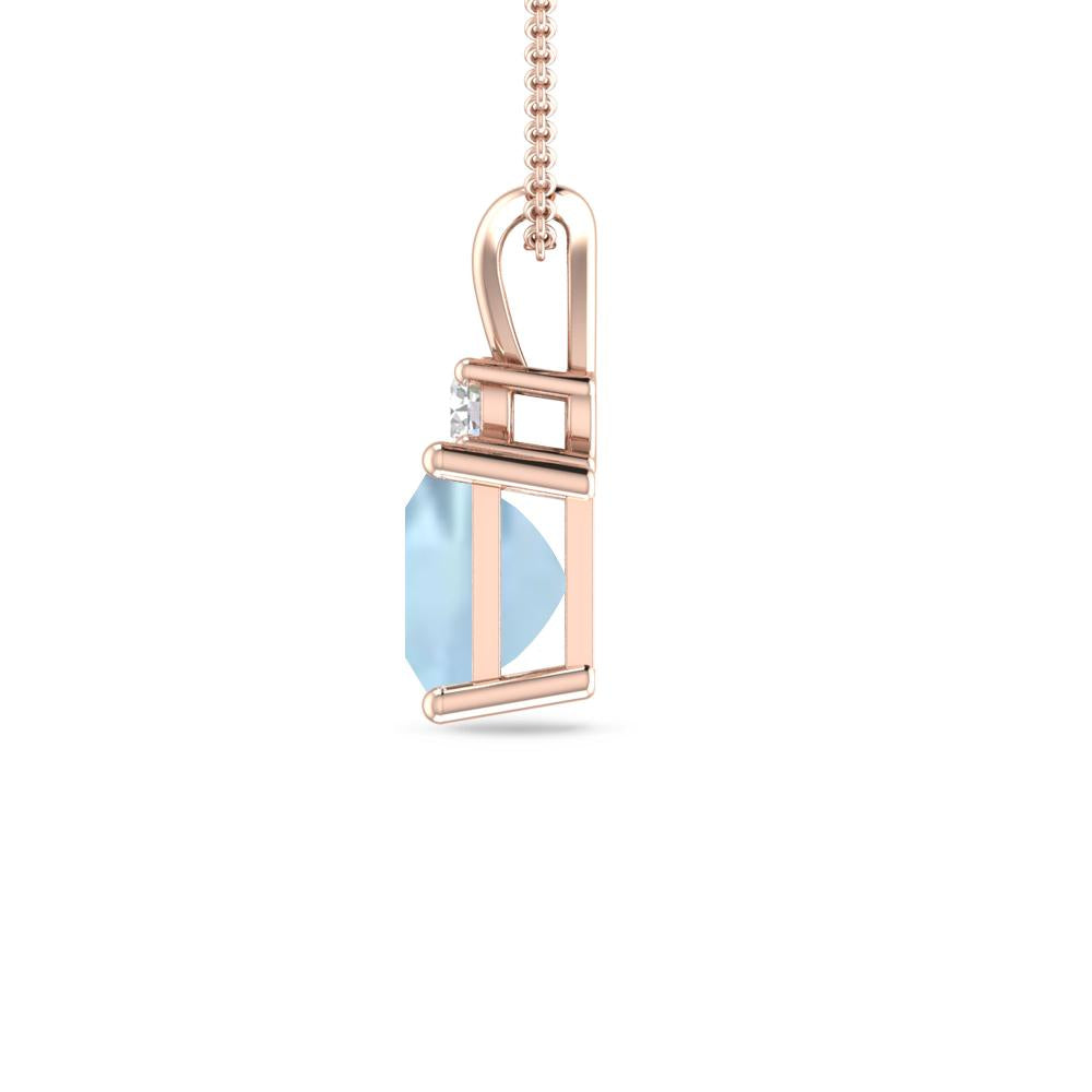 Rose Gold - Aquamarine