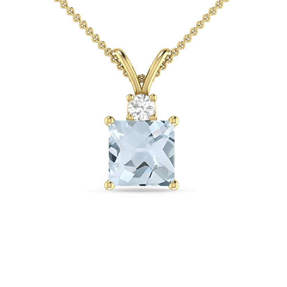 Yellow Gold - Aquamarine