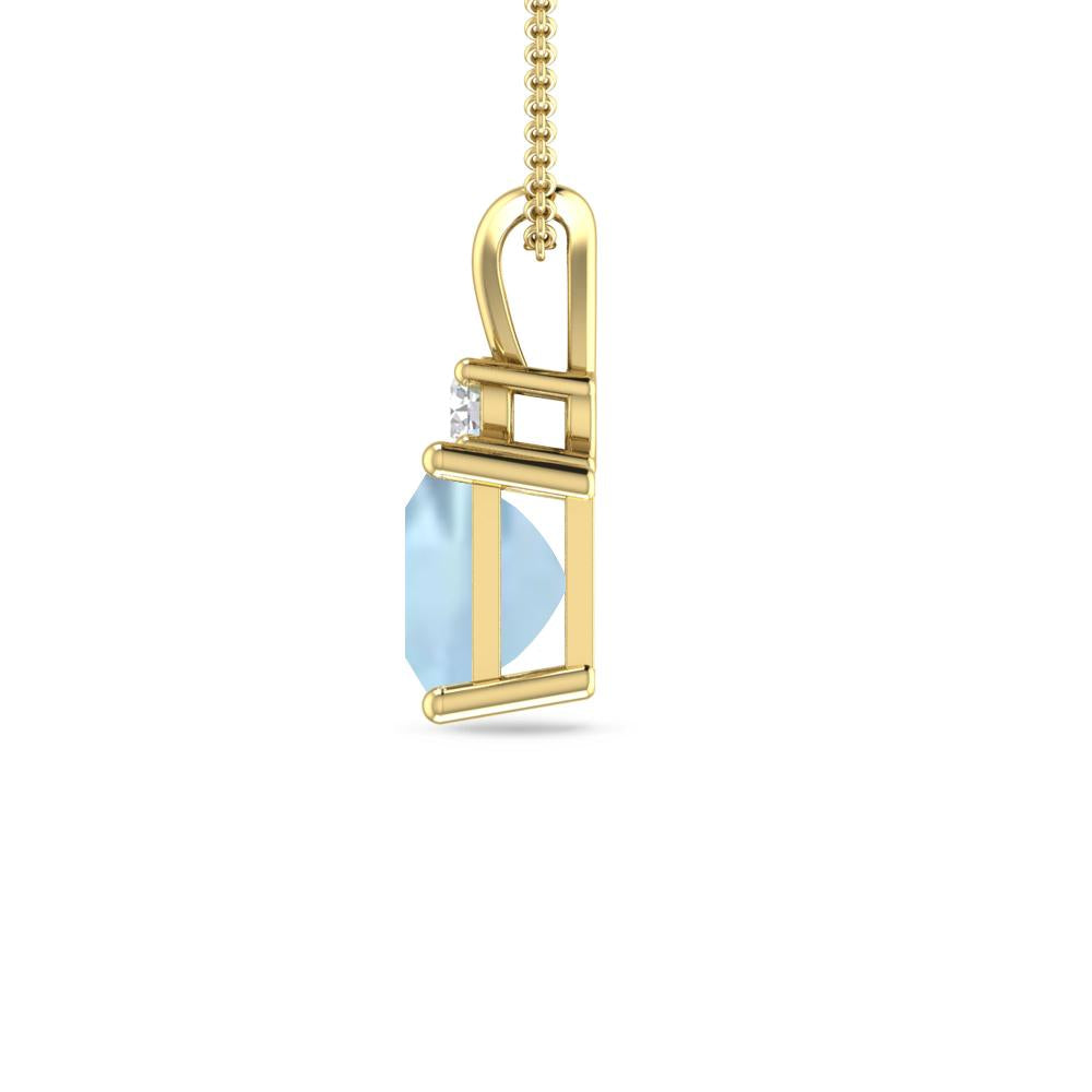 Yellow Gold - Aquamarine