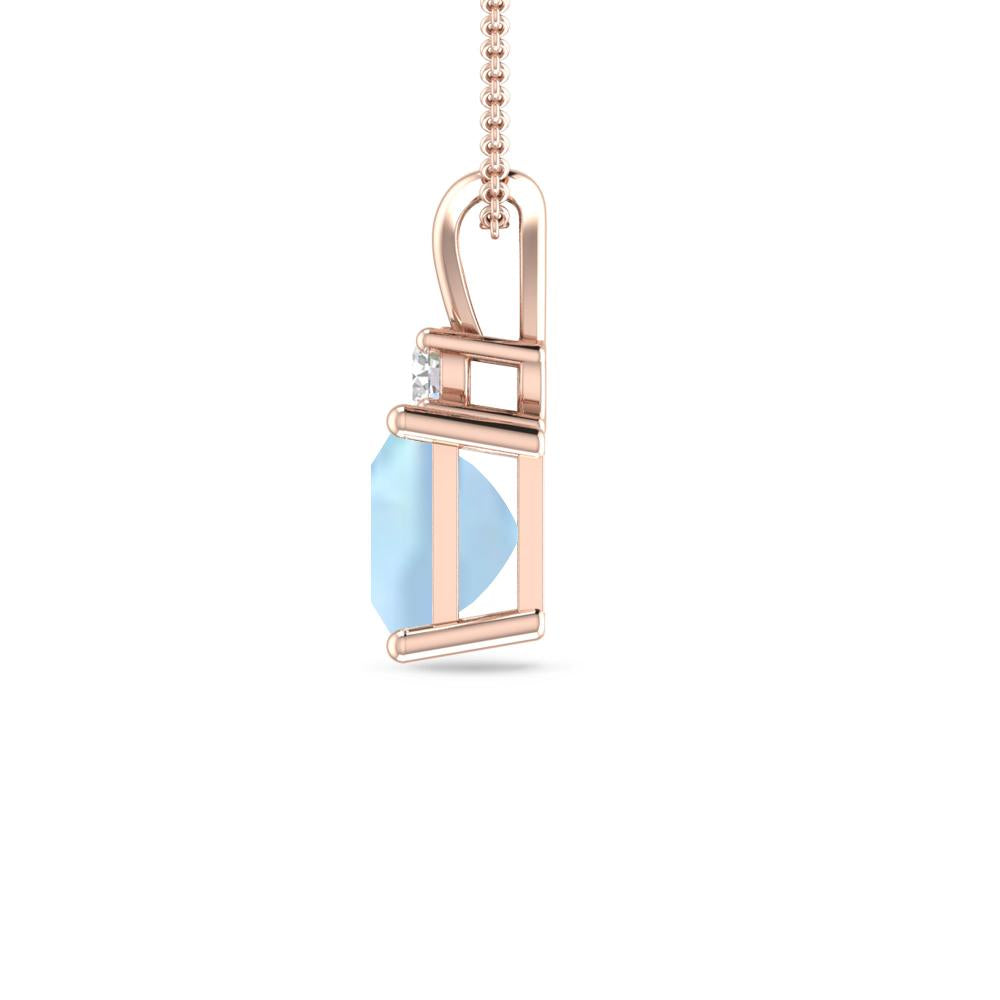 Rose Gold - Aquamarine