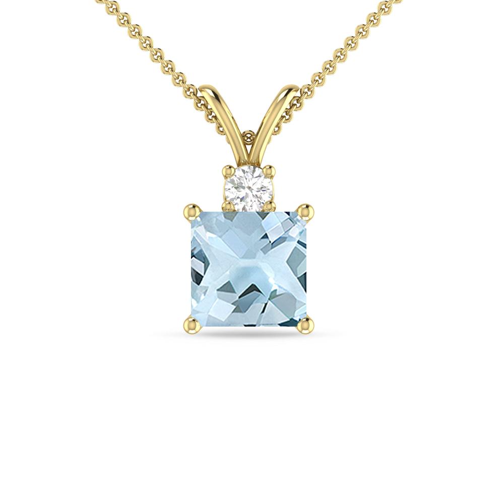 Yellow Gold - Aquamarine