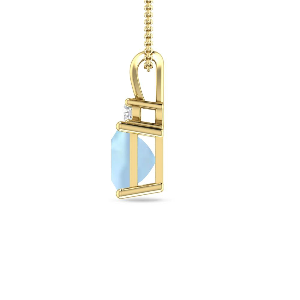 Yellow Gold - Aquamarine