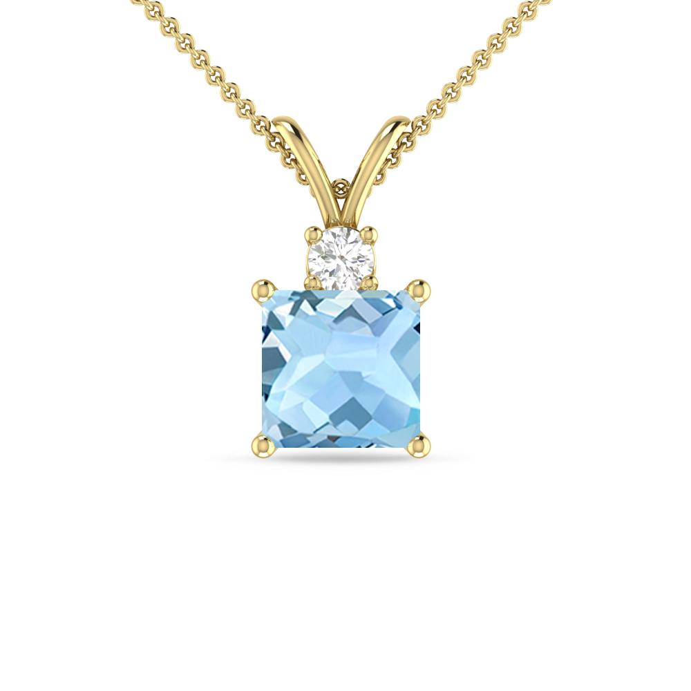 Yellow Gold - Aquamarine