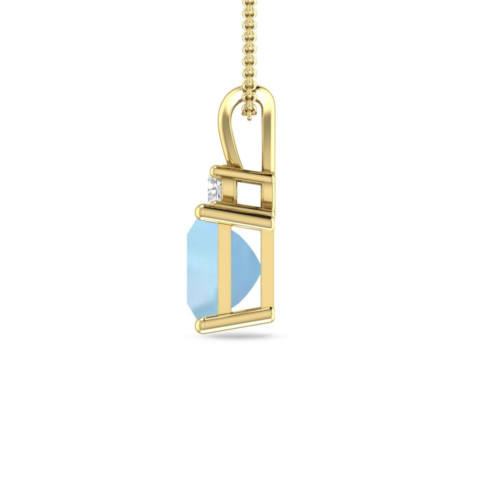 Yellow Gold - Aquamarine