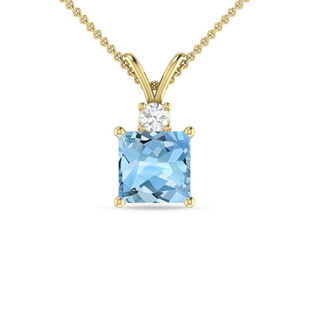 Yellow Gold - Aquamarine