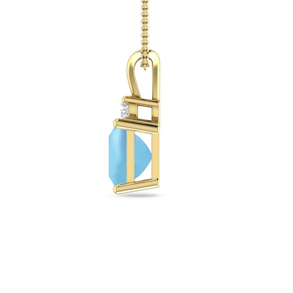 Yellow Gold - Aquamarine