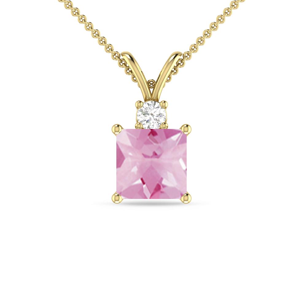 Yellow Gold - Pink Tourmaline