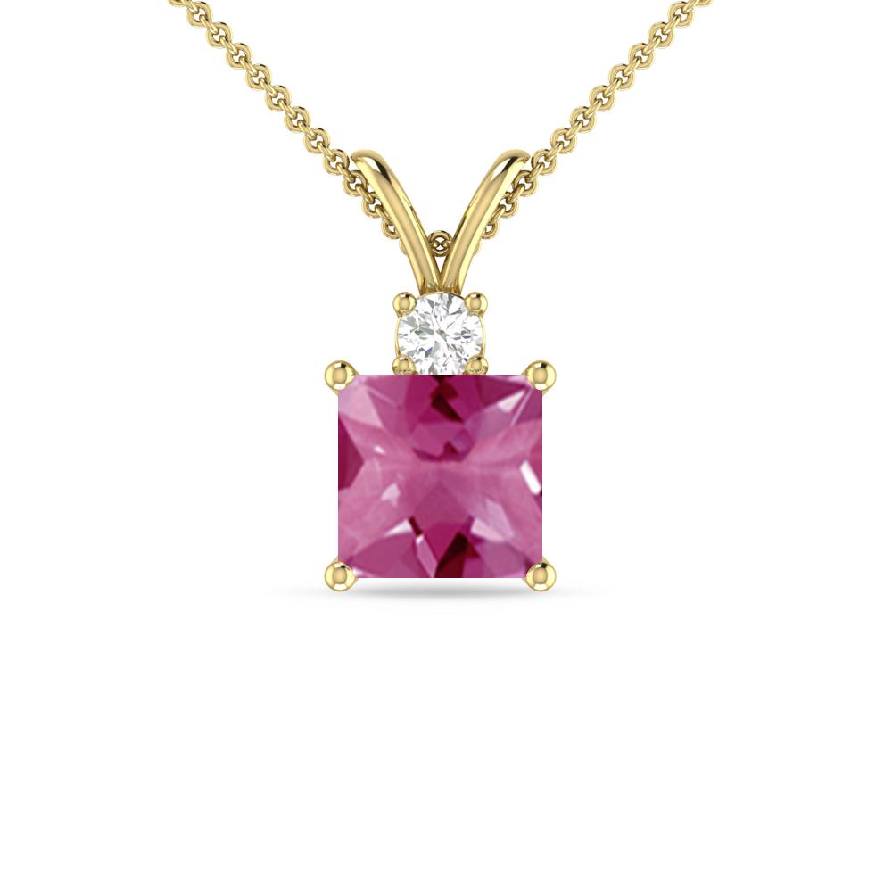 Yellow Gold - Pink Tourmaline