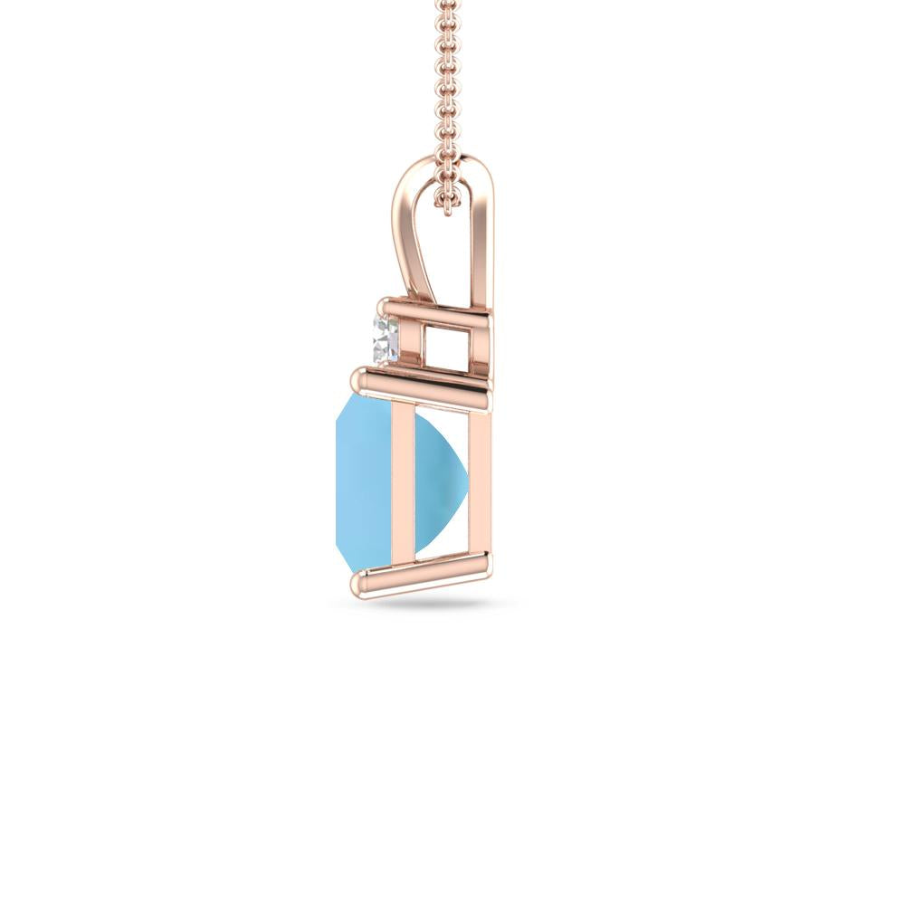 Rose Gold - Blue Topaz