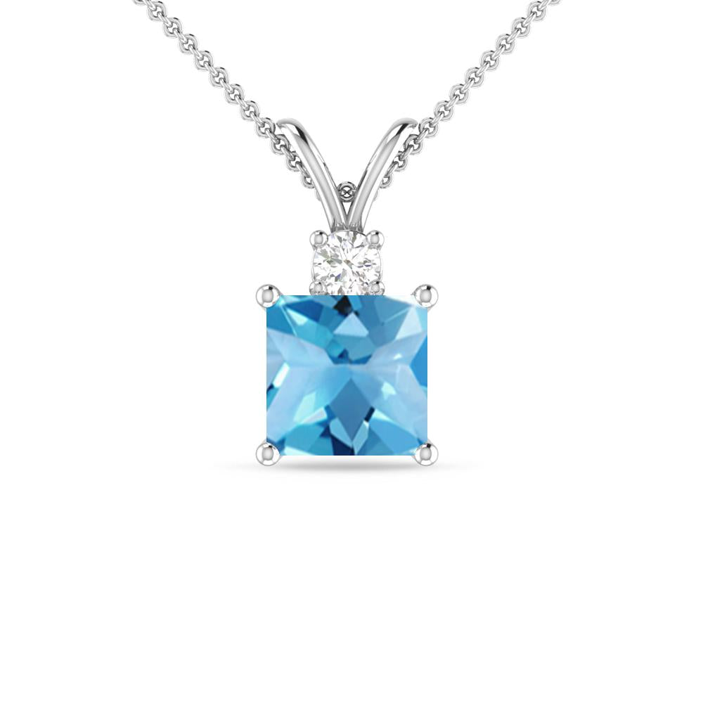 White Gold - Blue Topaz