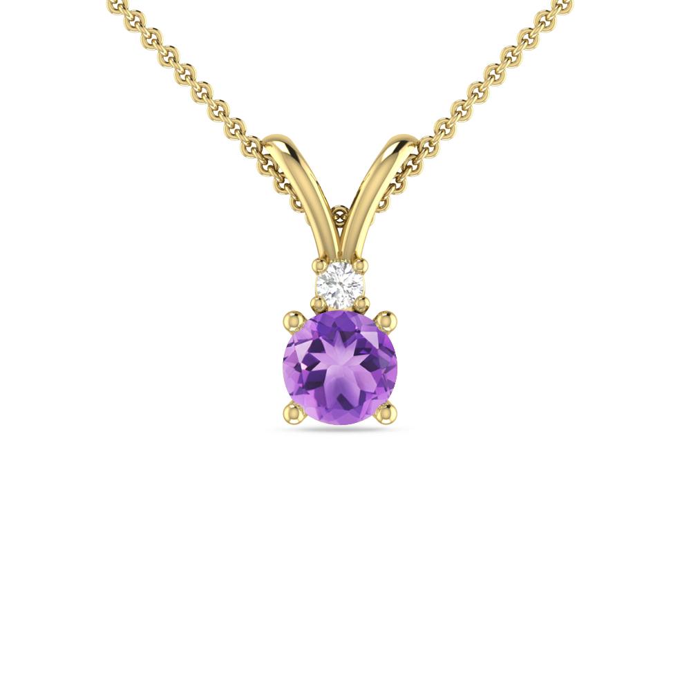 Yellow Gold - Amethyst