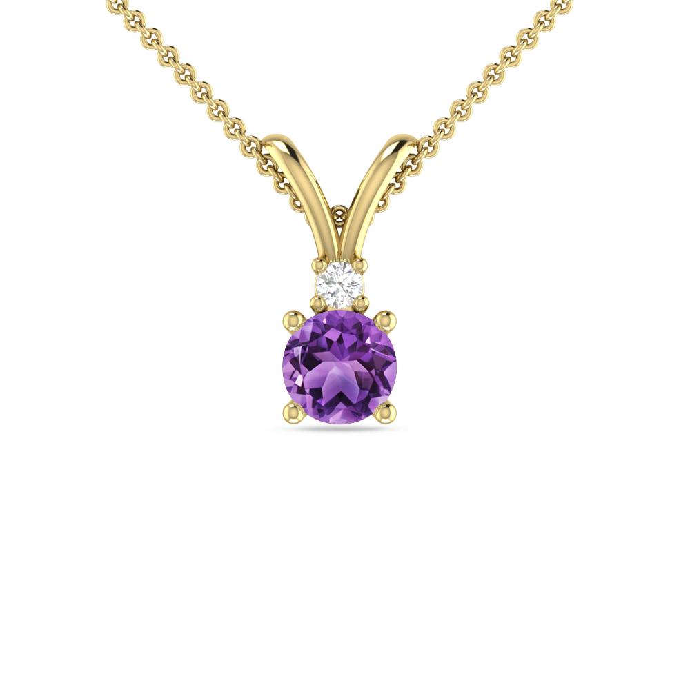 Yellow Gold - Amethyst