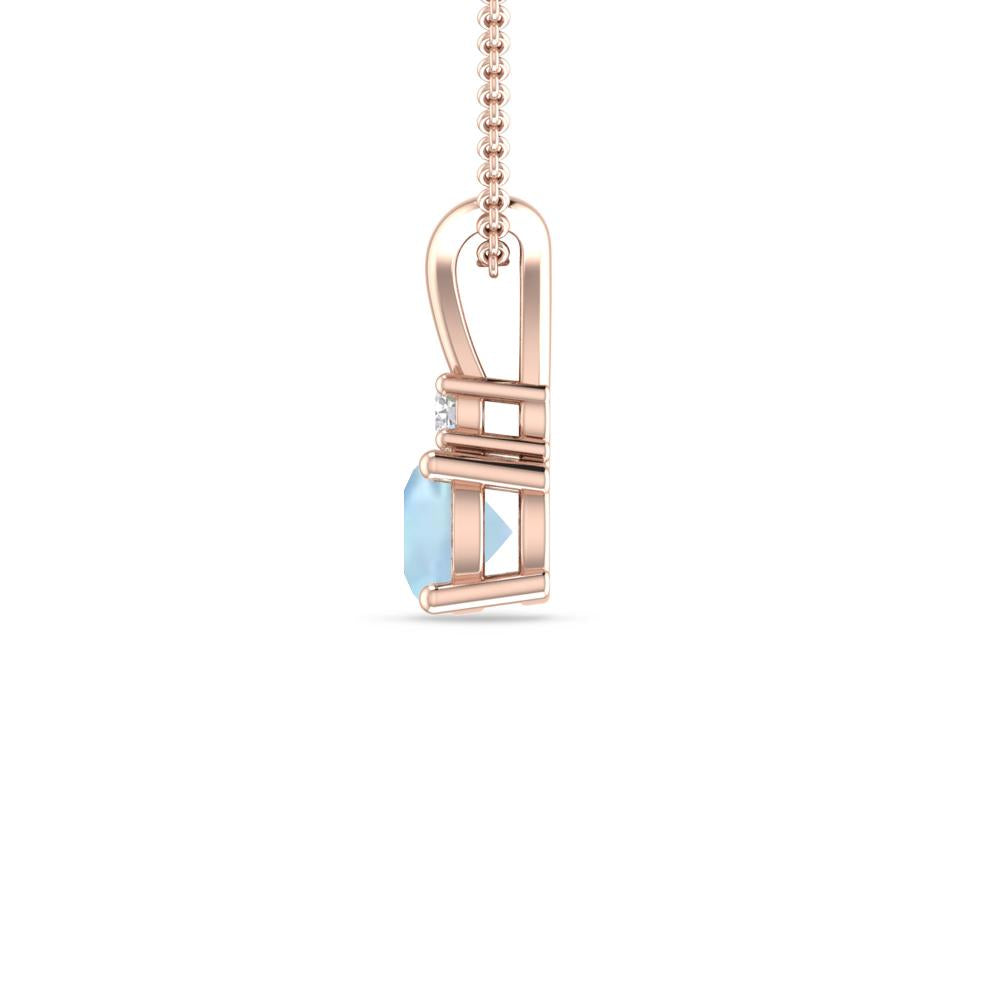 Rose Gold - Aquamarine