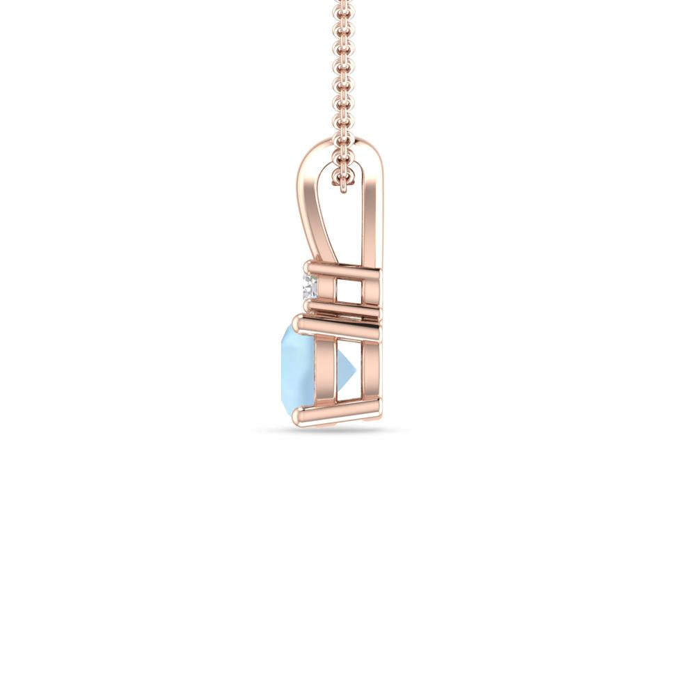 Rose Gold - Aquamarine