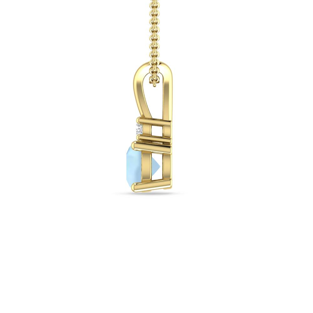 Yellow Gold - Aquamarine