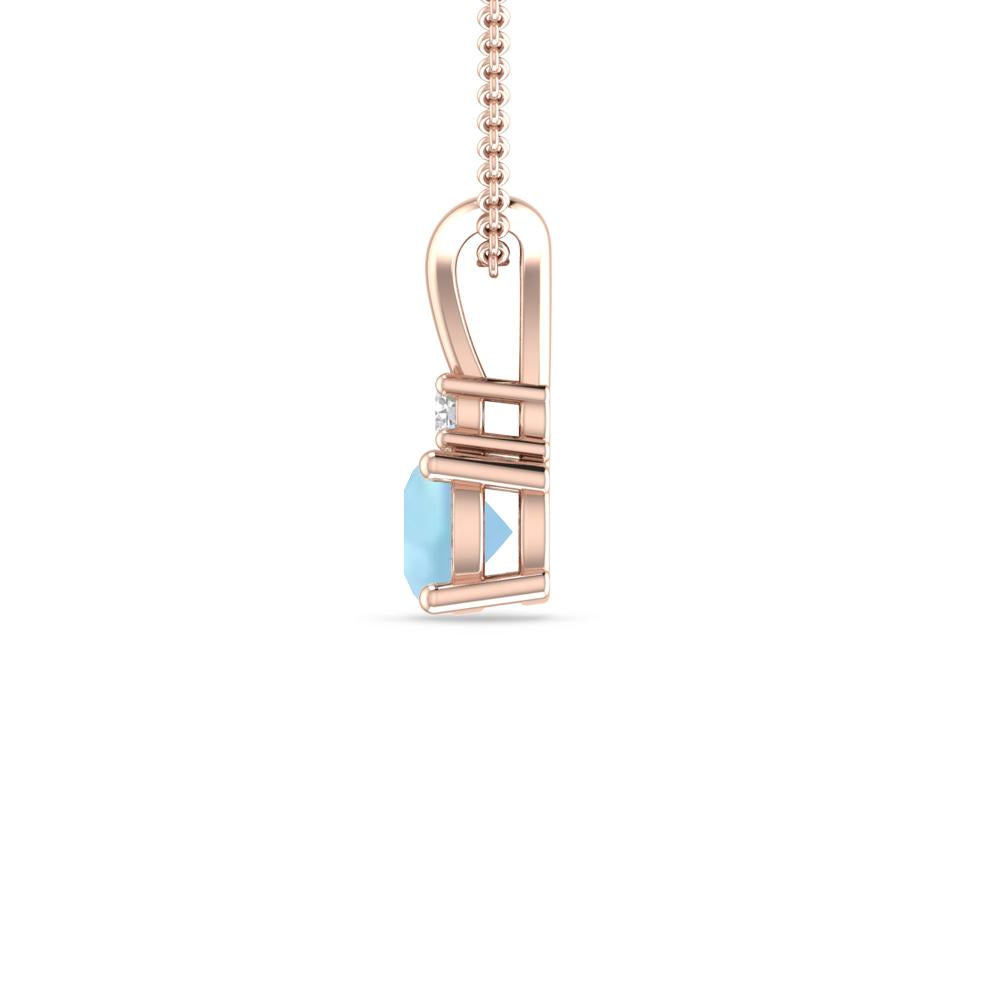 Rose Gold - Aquamarine