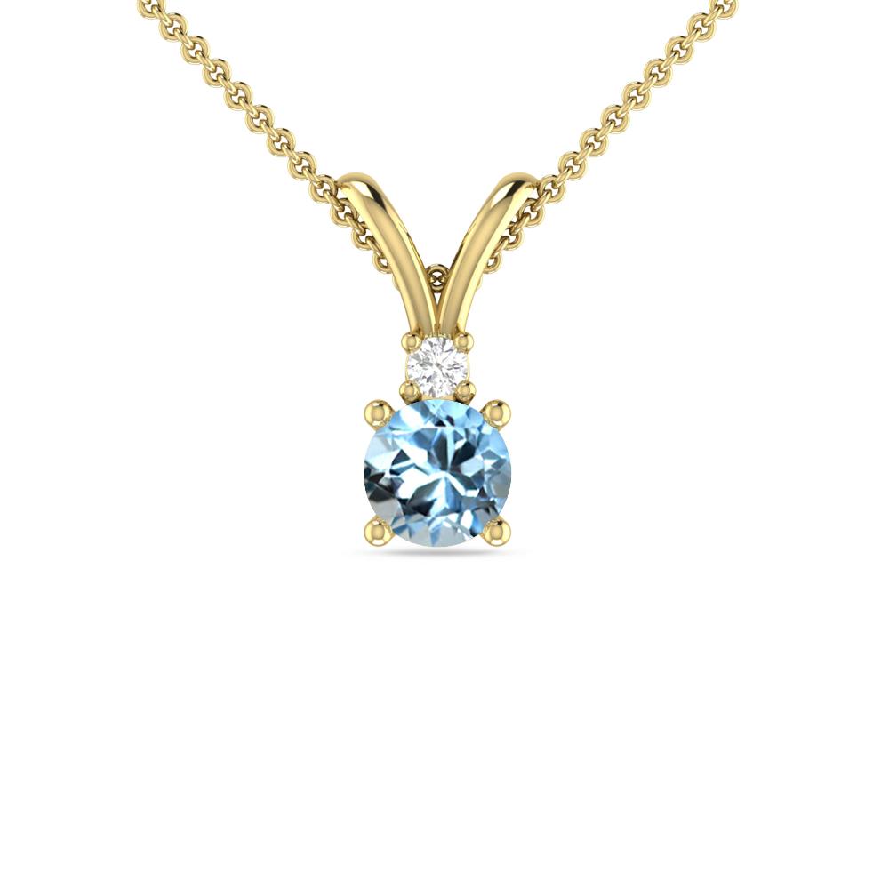 Yellow Gold - Aquamarine