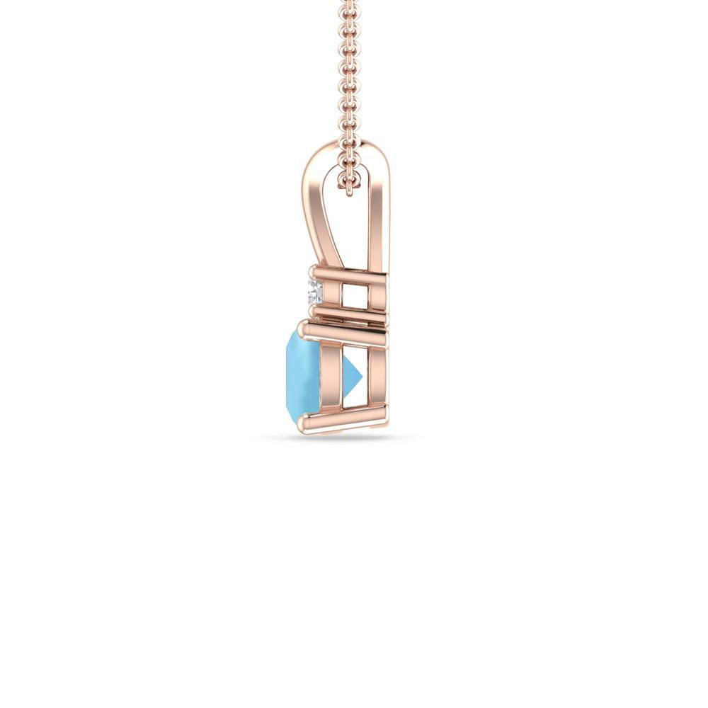 Rose Gold - Aquamarine