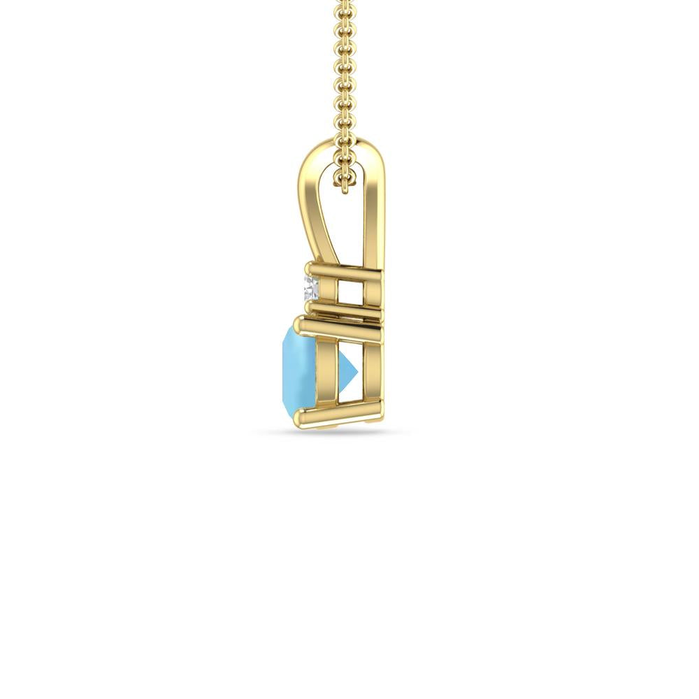 Yellow Gold - Aquamarine