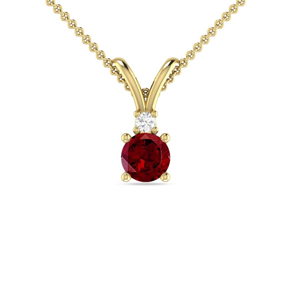 Yellow Gold - Garnet