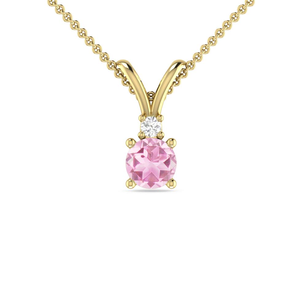 Yellow Gold - Pink Tourmaline