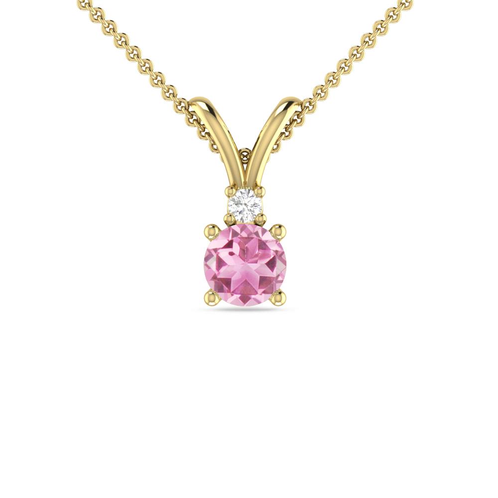 Yellow Gold - Pink Tourmaline