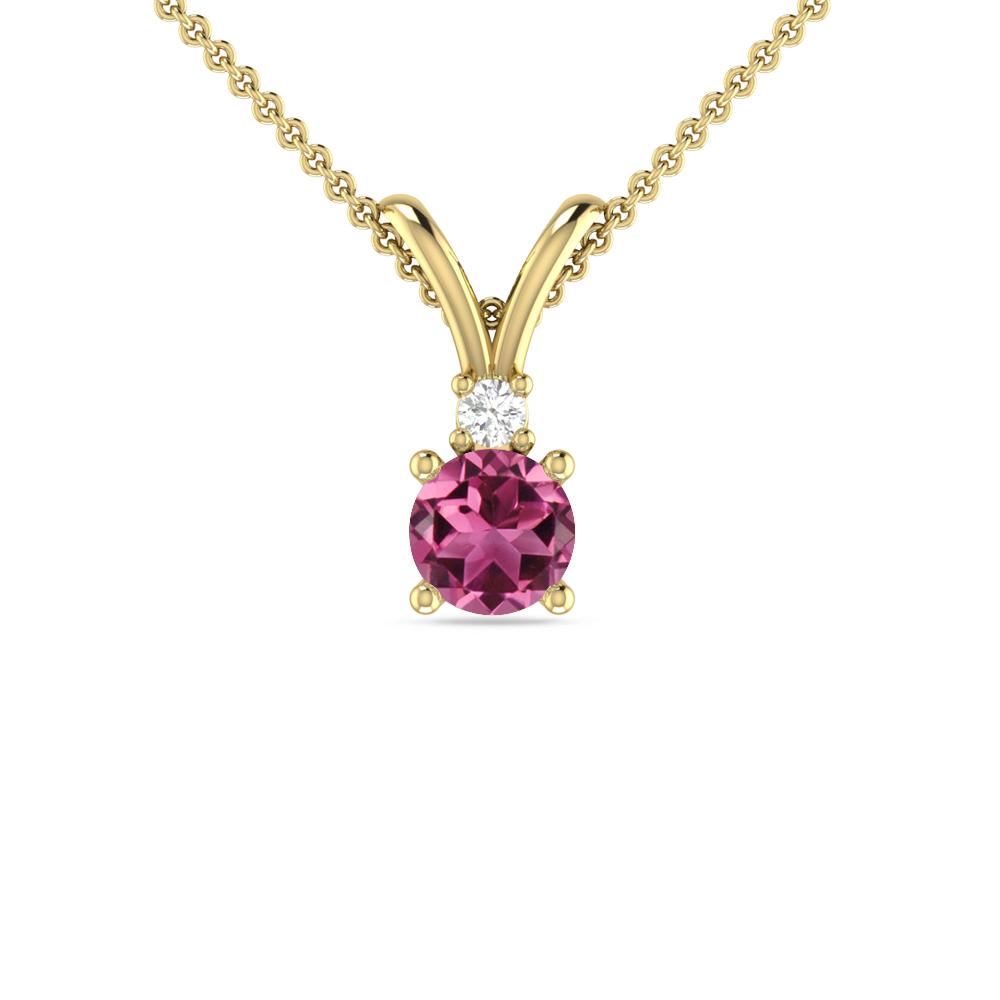 Yellow Gold - Pink Tourmaline