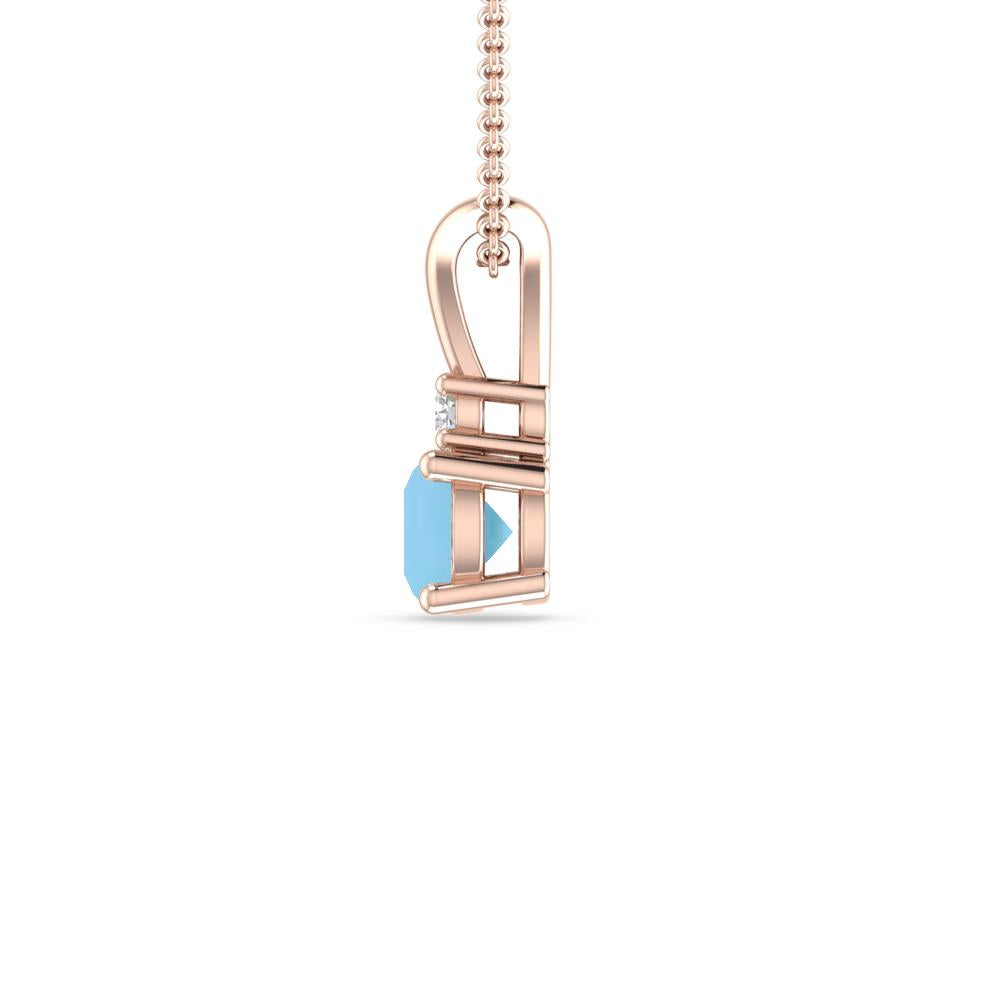 Rose Gold - Blue Topaz