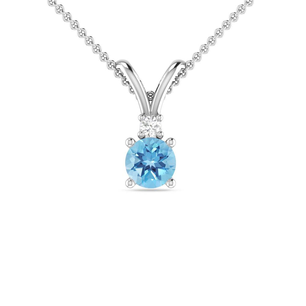 White Gold - Blue Topaz