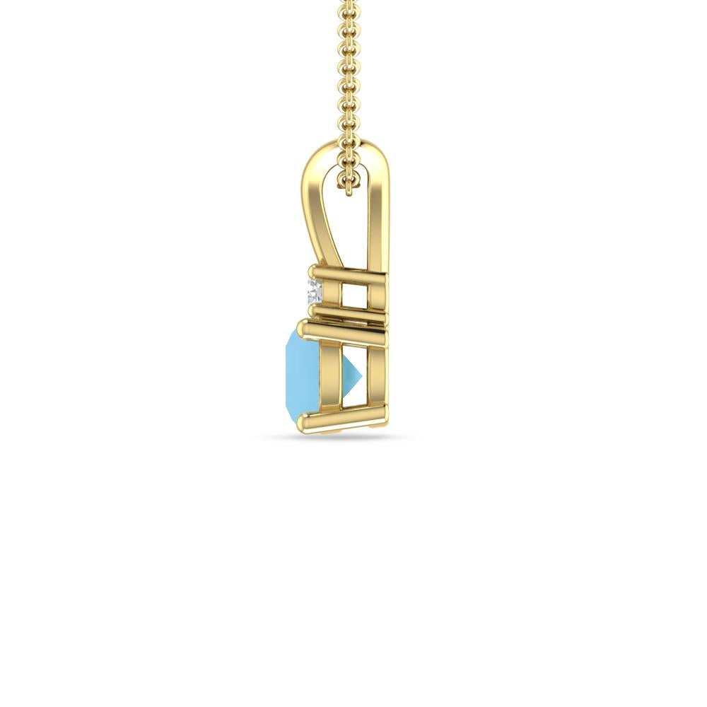 Yellow Gold - Blue Topaz