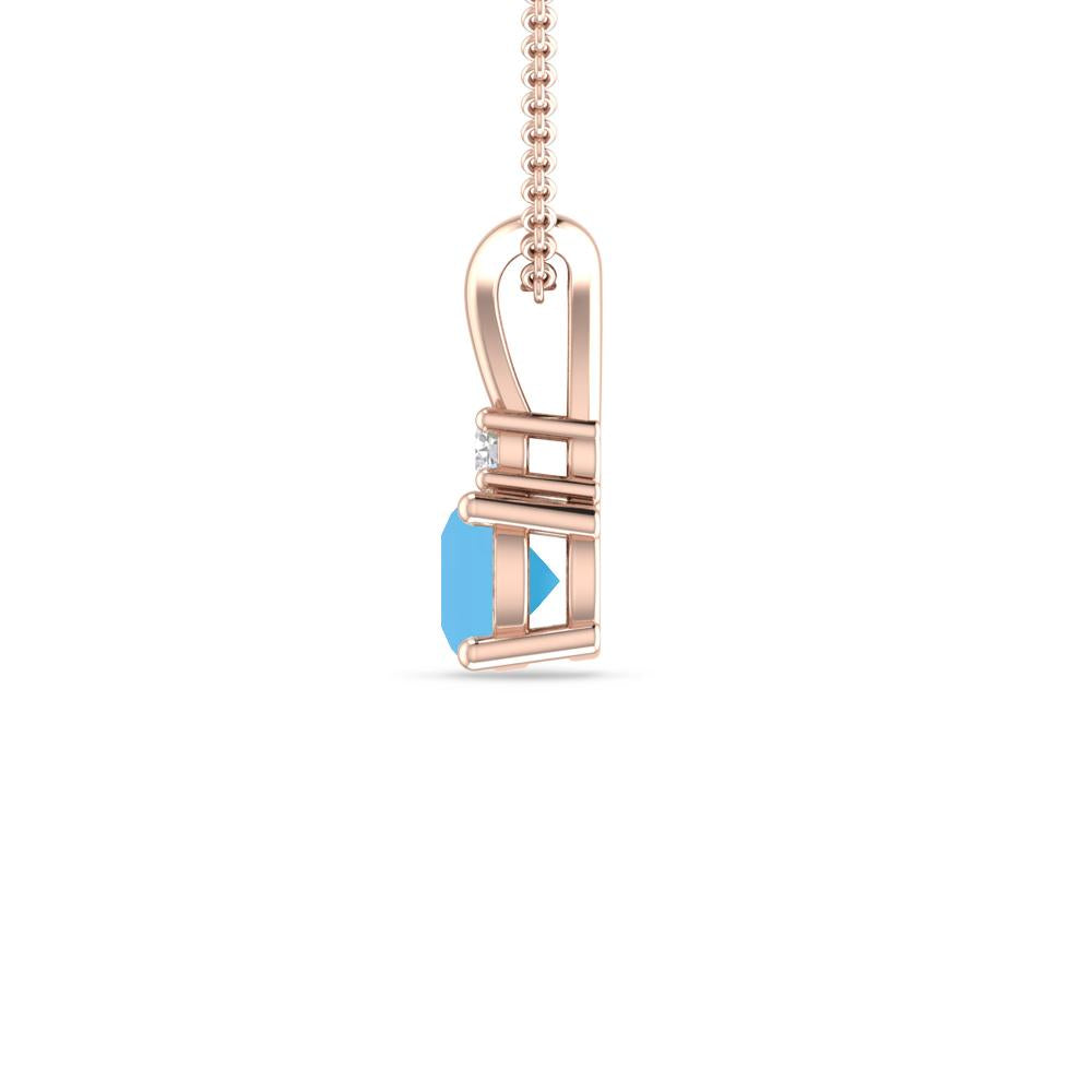 Rose Gold - Blue Topaz