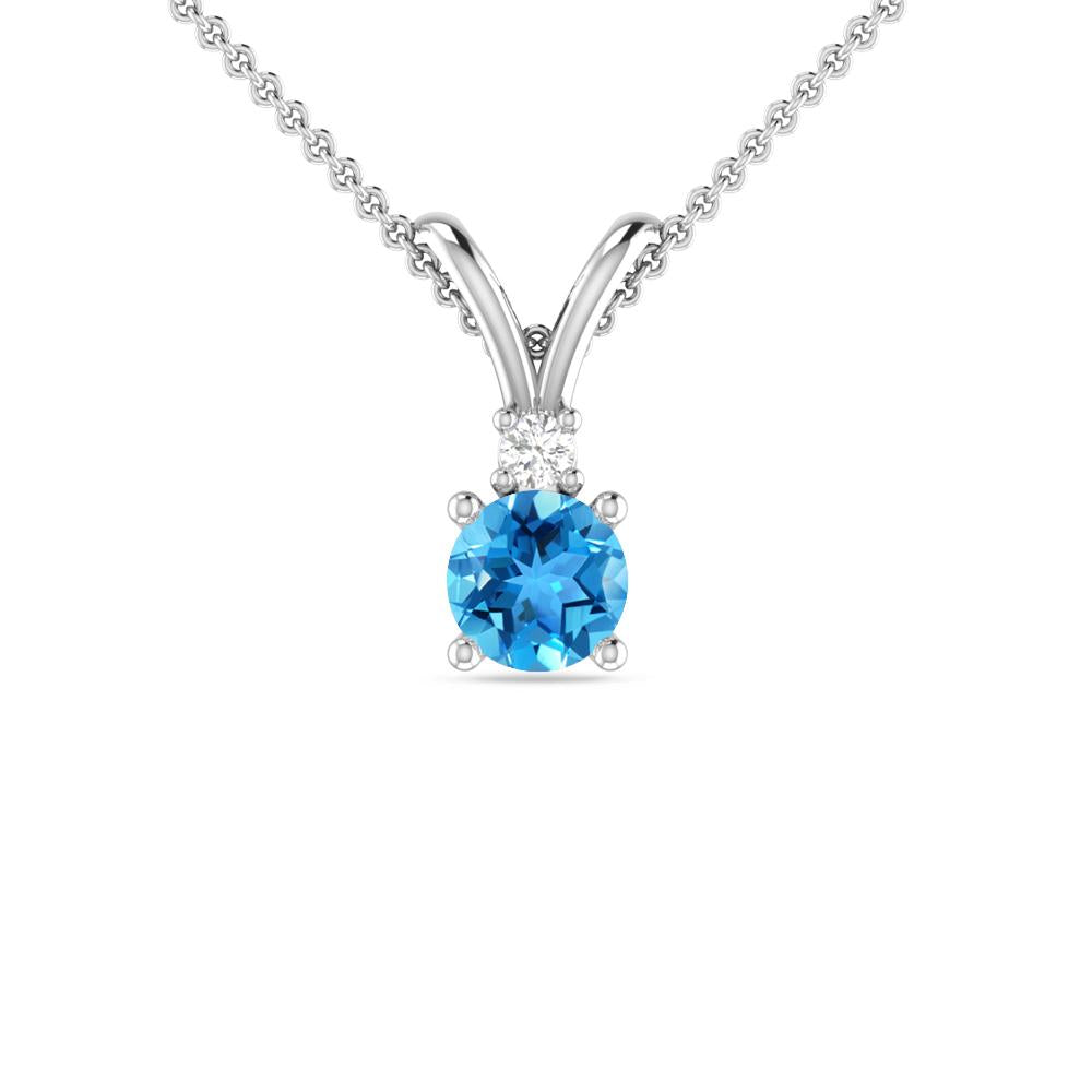 White Gold - Blue Topaz